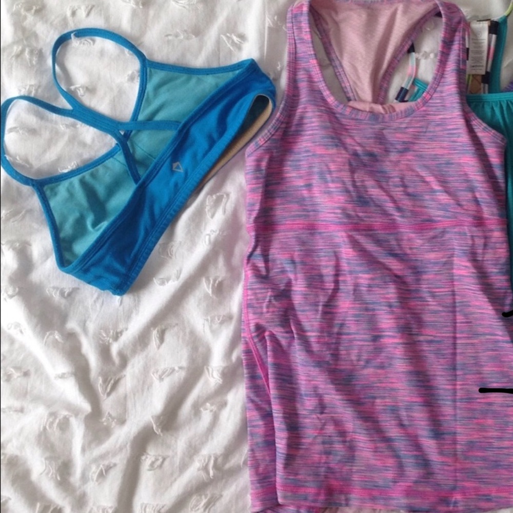 Ivivva size 12 tank top and sports bra bundle
